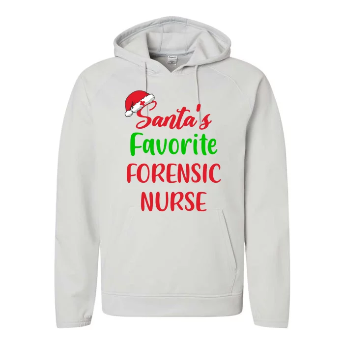 Santas Favorite Forensic Nurse Funny Christmas Performance Fleece Hoodie