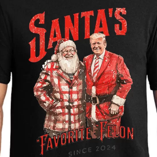 Santa’S Favorite Felon Trump 2024 Pajama Set