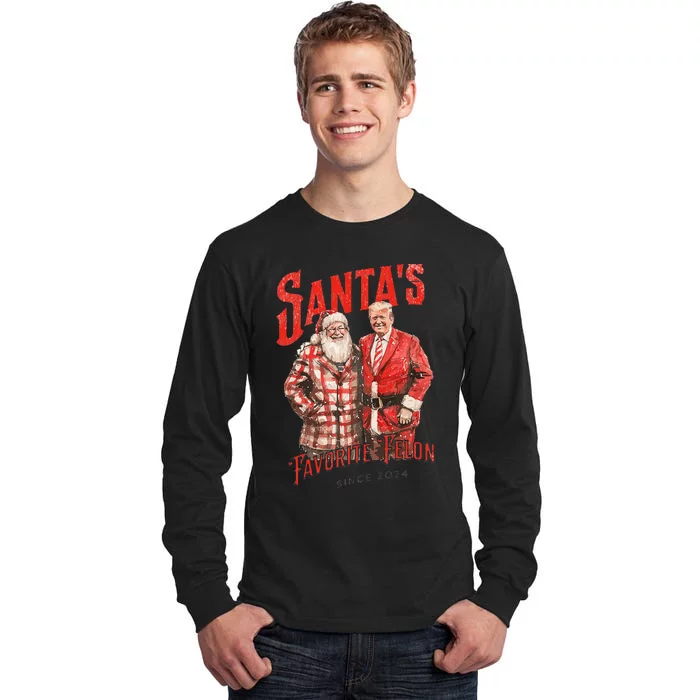 Santa’S Favorite Felon Trump 2024 Tall Long Sleeve T-Shirt