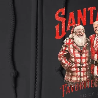 Santa’S Favorite Felon Trump 2024 Full Zip Hoodie