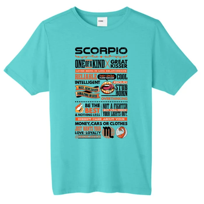 Scorpio Facts Funny Zodiac Sign Graphic Gift ChromaSoft Performance T-Shirt