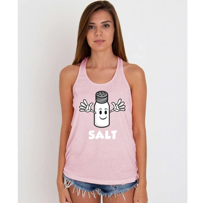 Salt Funny Gift Funny Power Matching Salt And Pepper Hood Gift Women's Knotted Racerback Tank