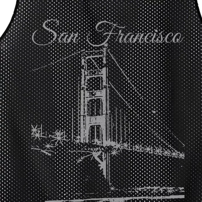 San Francisco Golden Gate Bridge California Souvenir Mesh Reversible Basketball Jersey Tank