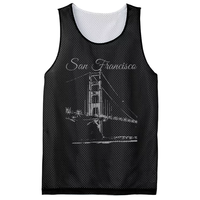 San Francisco Golden Gate Bridge California Souvenir Mesh Reversible Basketball Jersey Tank