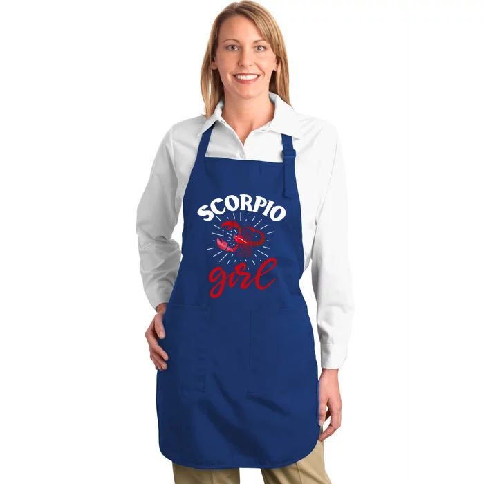 Scorpio Funny Gift Astrology Horoscope Scorpio Zodiac Sign Gift Full-Length Apron With Pocket