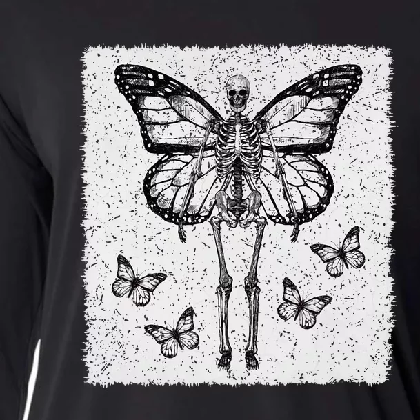 Skeleton Fairy Grunge Fairycore Aesthetic Goth Gothic Cooling Performance Long Sleeve Crew