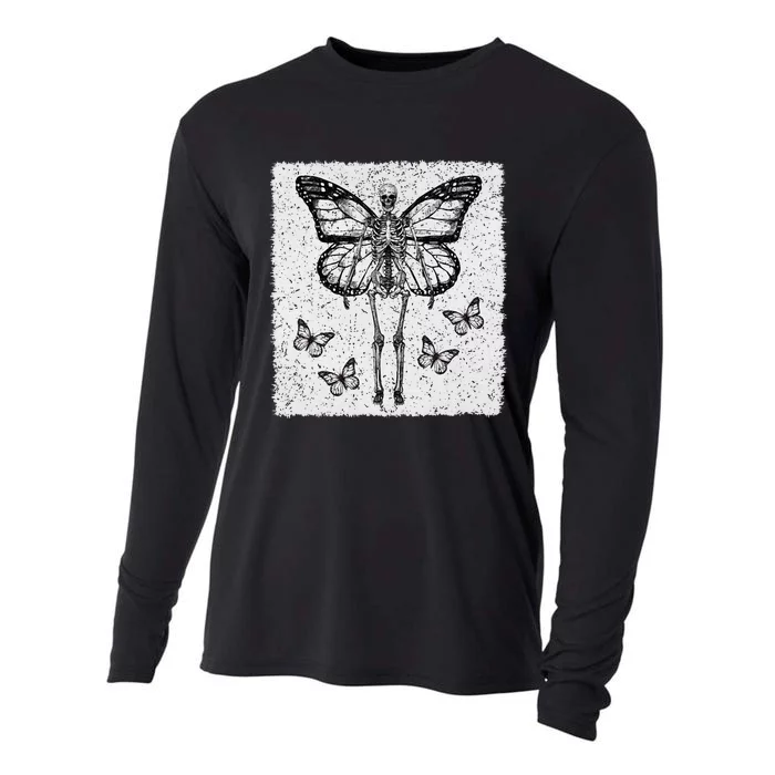 Skeleton Fairy Grunge Fairycore Aesthetic Goth Gothic Cooling Performance Long Sleeve Crew