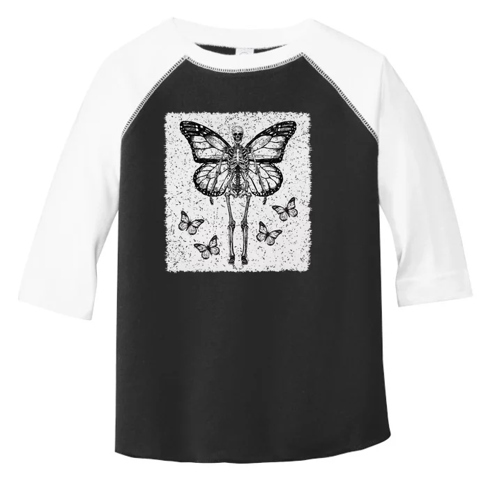 Skeleton Fairy Grunge Fairycore Aesthetic Goth Gothic Toddler Fine Jersey T-Shirt