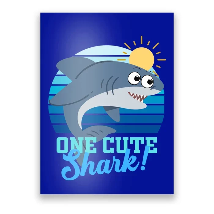 Shark Funny Gift Mommy Daddy Shark Awareness Day Great Gift Poster