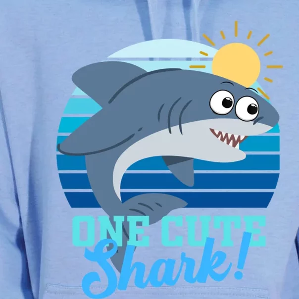 Shark Funny Gift Mommy Daddy Shark Awareness Day Great Gift Unisex Surf Hoodie