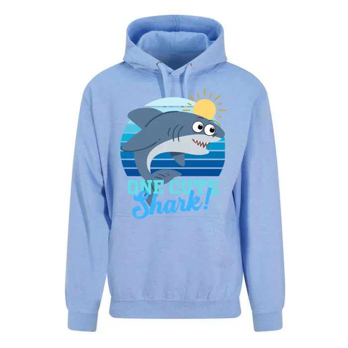 Shark Funny Gift Mommy Daddy Shark Awareness Day Great Gift Unisex Surf Hoodie