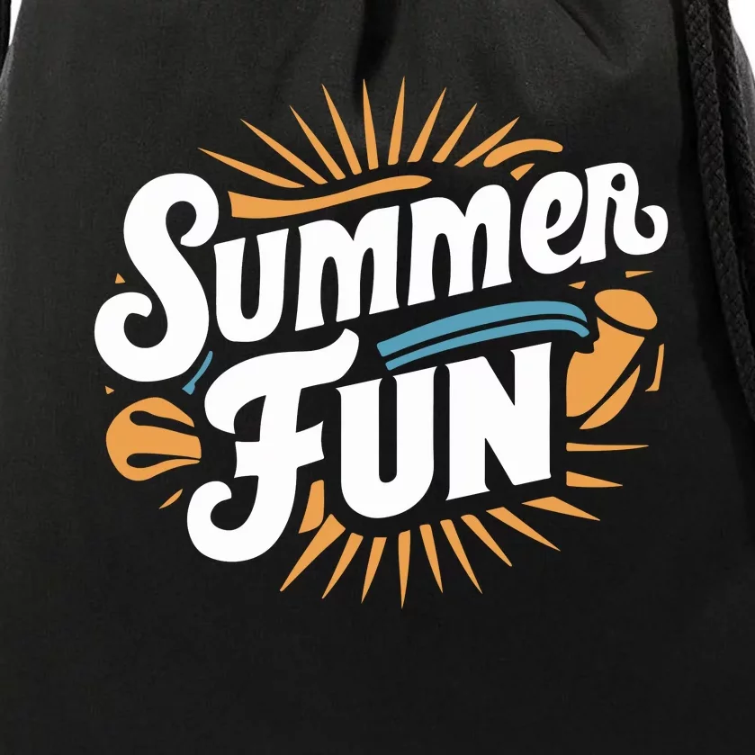 Summer Fun Graphic Drawstring Bag