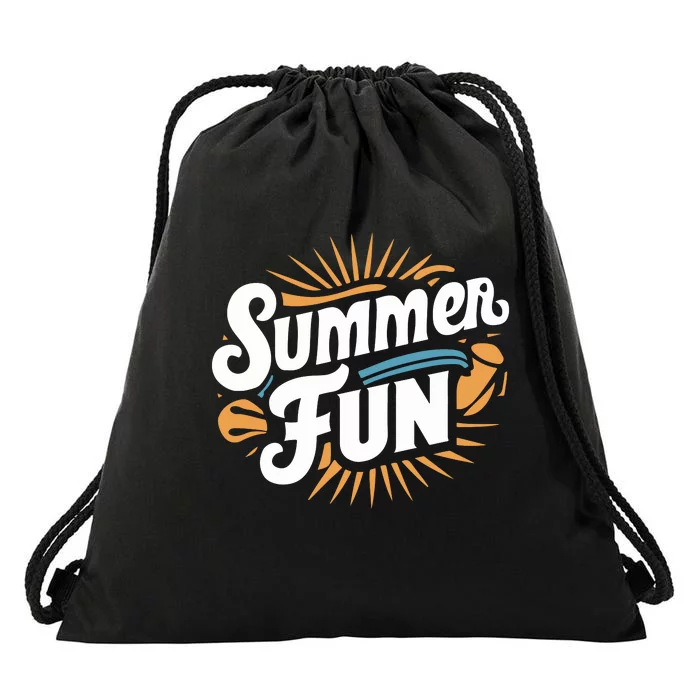 Summer Fun Graphic Drawstring Bag