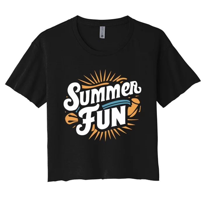 Summer Fun Graphic Women's Crop Top Tee