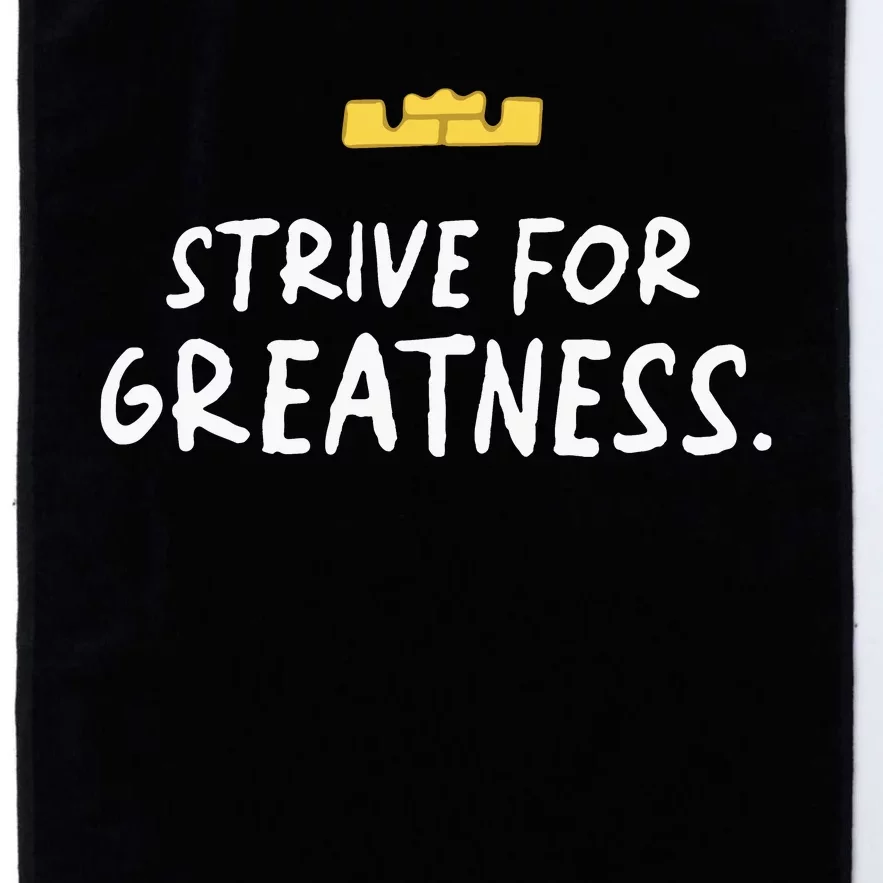 Strive For Greatness Platinum Collection Golf Towel