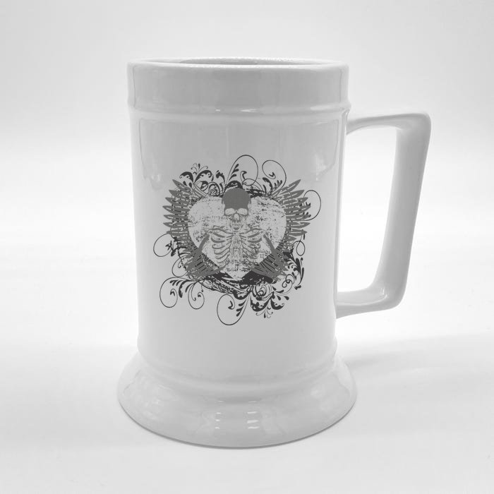 Skeleton Fairy Grunge Aesthetic Butterfly Gothic Front & Back Beer Stein