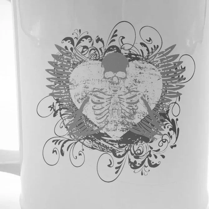 Skeleton Fairy Grunge Aesthetic Butterfly Gothic Front & Back Beer Stein