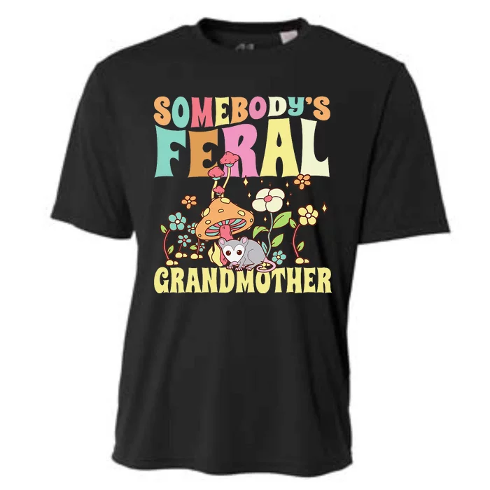 Somebody's Feral Grandmother Wild Family Grandma Opossum Cooling Performance Crew T-Shirt