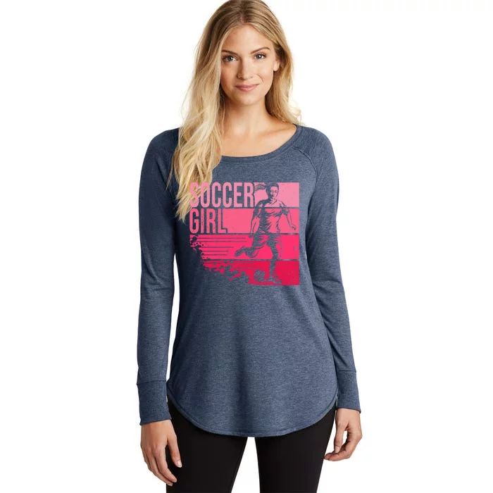 Soccer Funny Gift For Girls Funny Gift Soccer Teen Girl Player Gift Meaningful G Women's Perfect Tri Tunic Long Sleeve Shirt