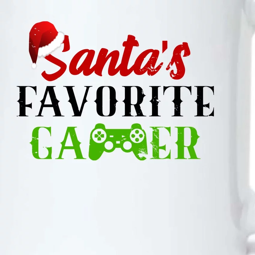 Santa's Favorite Gamer Black Color Changing Mug