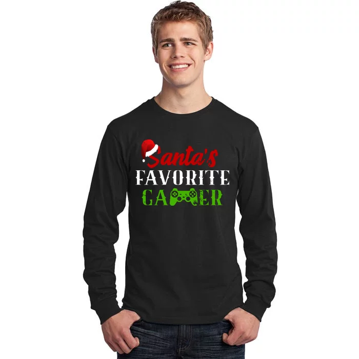 Santa's Favorite Gamer Tall Long Sleeve T-Shirt