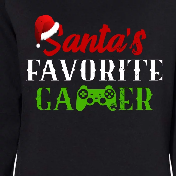 Santa's Favorite Gamer Womens California Wash Sweatshirt