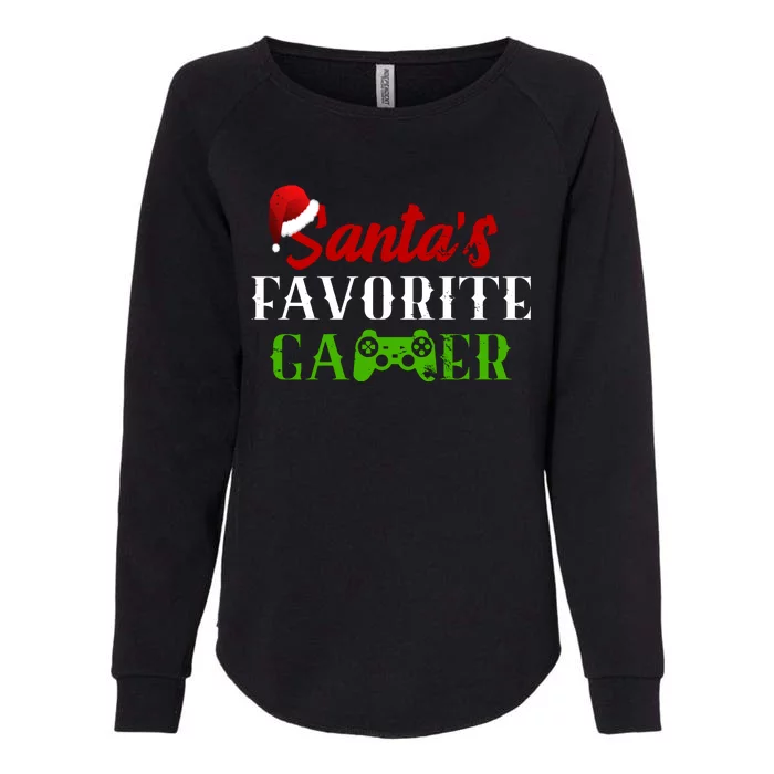 Santa's Favorite Gamer Womens California Wash Sweatshirt