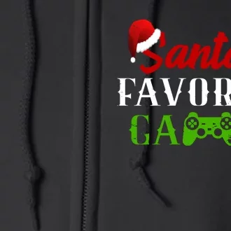 Santa's Favorite Gamer Full Zip Hoodie