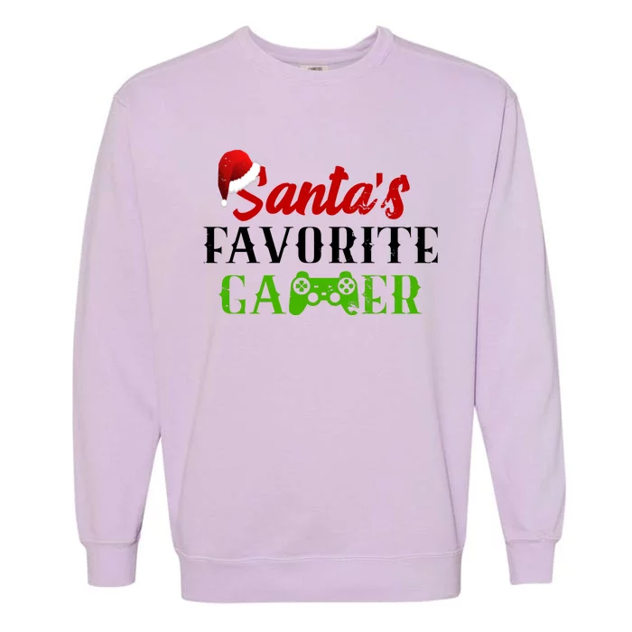 Santa's Favorite Gamer Garment-Dyed Sweatshirt