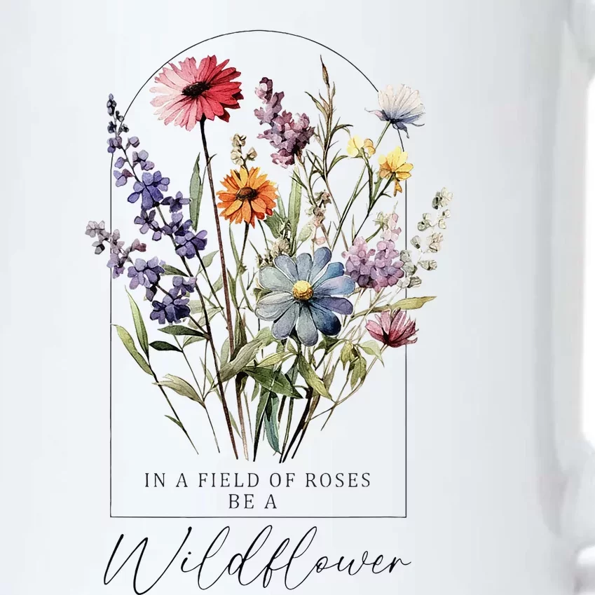 Summer Flowers Gardening Blooming Floral Wildflower Black Color Changing Mug