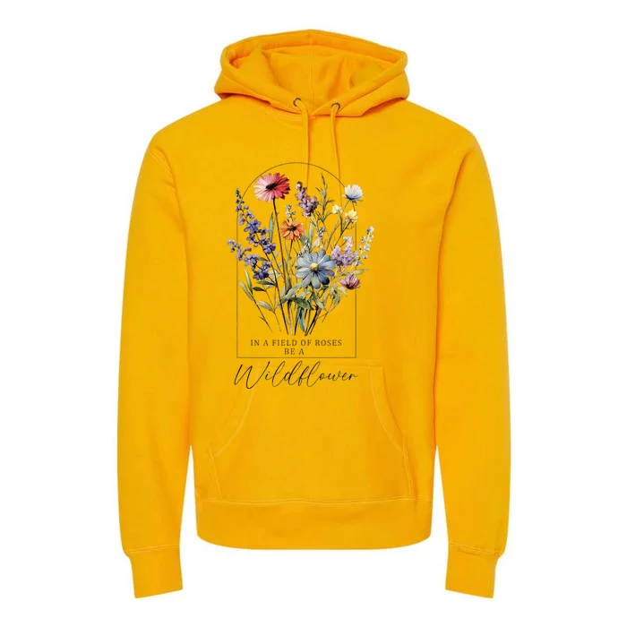 Summer Flowers Gardening Blooming Floral Wildflower Premium Hoodie