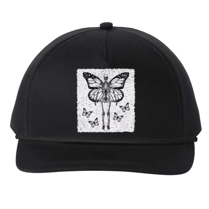 Skeleton Fairy Grunge Fairycore Aesthetic Goth Gothic Snapback Five-Panel Rope Hat