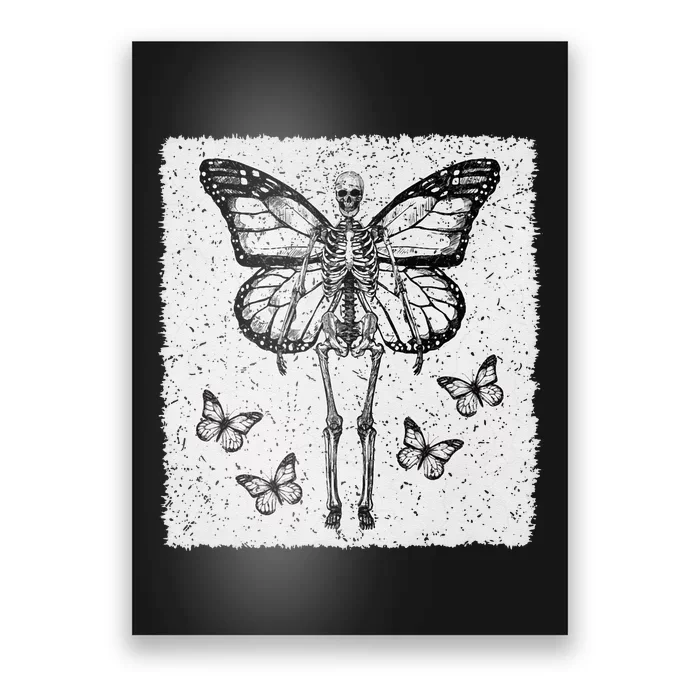 Skeleton Fairy Grunge Fairycore Aesthetic Goth Gothic Poster