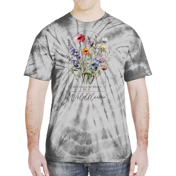 Summer Flowers Graphic Gardening Blooming Floral Wildflower Tie-Dye T-Shirt