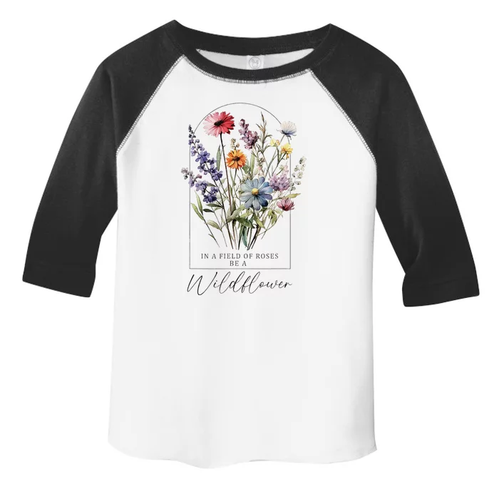 Summer Flowers Graphic Gardening Blooming Floral Wildflower Toddler Fine Jersey T-Shirt