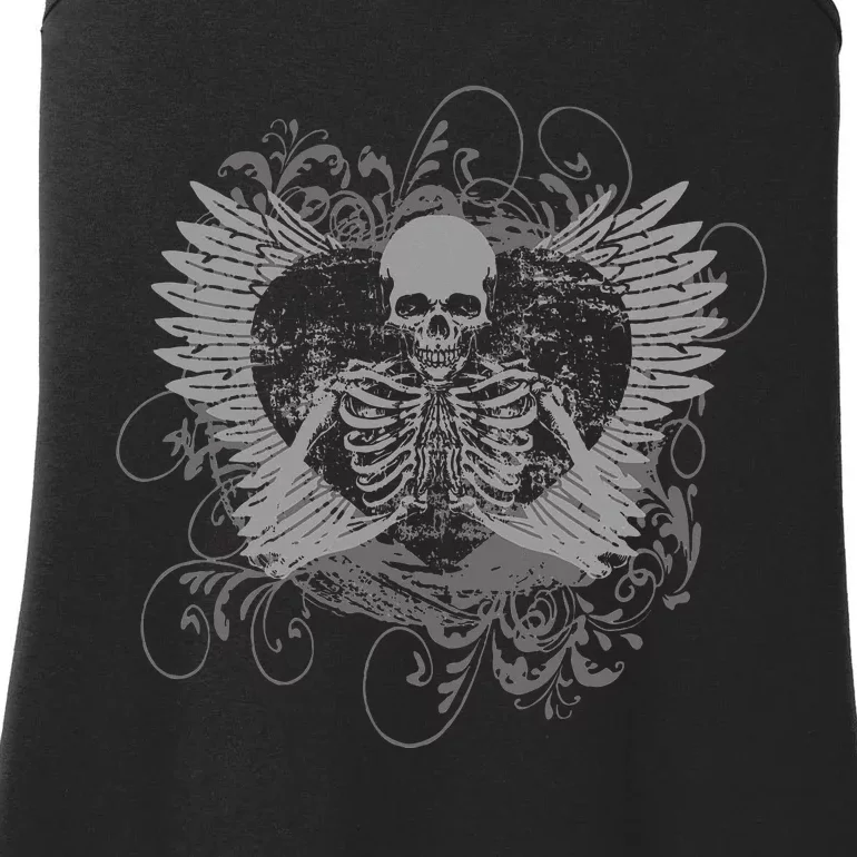 Skeleton Fairy Grunge Aesthetic Butterfly Gothic Ladies Essential Tank