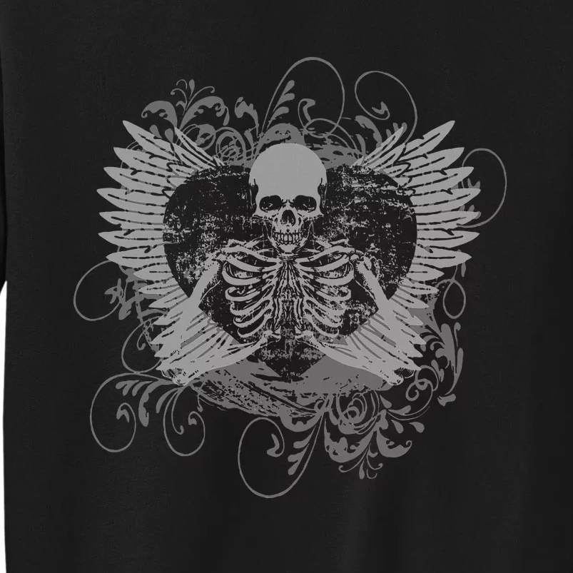 Skeleton Fairy Grunge Aesthetic Butterfly Gothic Tall Sweatshirt