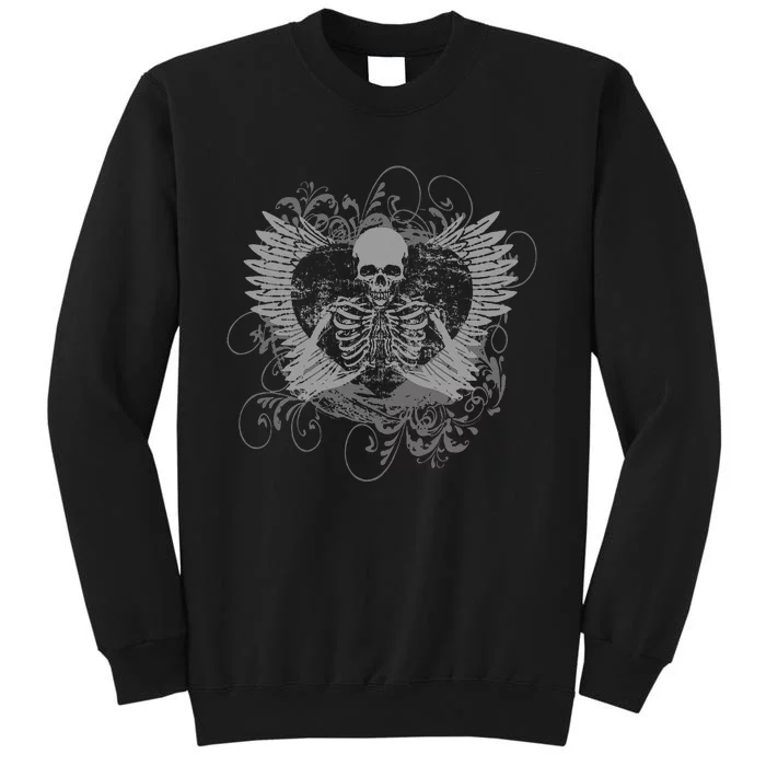 Skeleton Fairy Grunge Aesthetic Butterfly Gothic Tall Sweatshirt