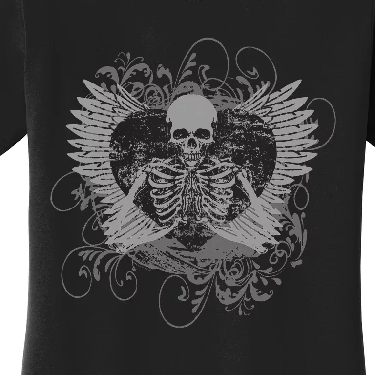 Skeleton Fairy Grunge Aesthetic Butterfly Gothic Women's T-Shirt