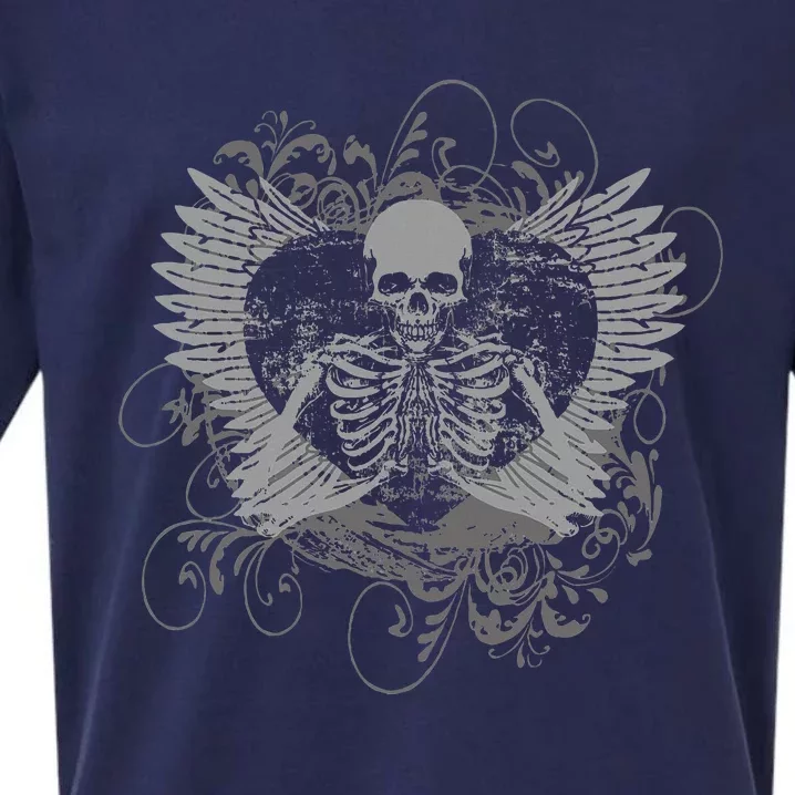 Skeleton Fairy Grunge Aesthetic Butterfly Gothic Sueded Cloud Jersey T-Shirt