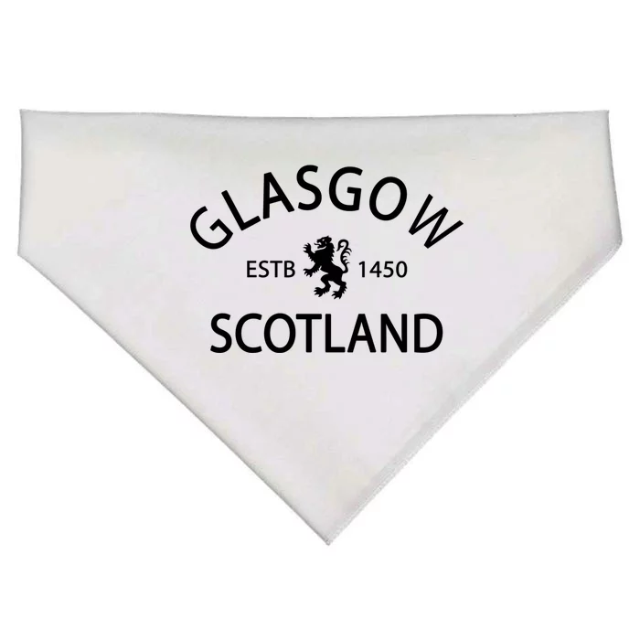 Scotland Flag Gift Scottish Ancestry Gift Funny Glasgow Scotland Cool Gift USA-Made Doggie Bandana