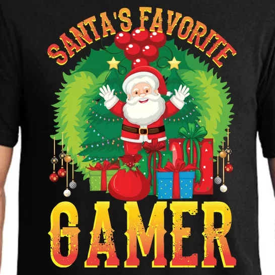 Santa's Favorite Gamer Funny Christmas Gaming Pajama Set