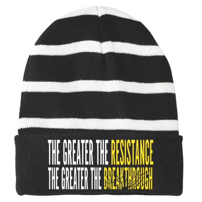 Sean Feucht Greater The Resistance Striped Beanie with Solid Band