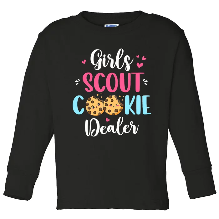 Scout For Girl Cookie Dealer Women Funny Toddler Long Sleeve Shirt