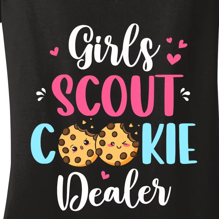 Scout For Girl Cookie Dealer Women Funny Women's V-Neck T-Shirt