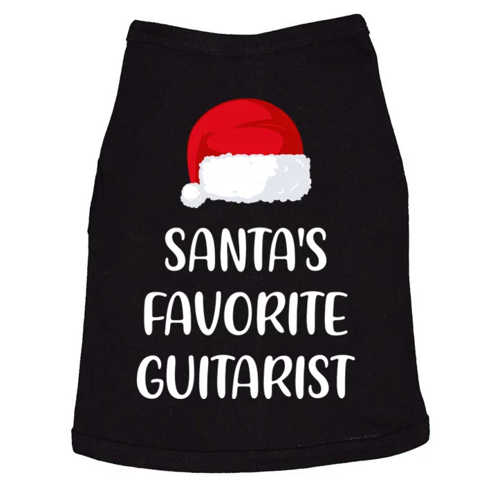 Santas Favorite Guitarist Christmas Funny Guitar Gift Doggie Tank