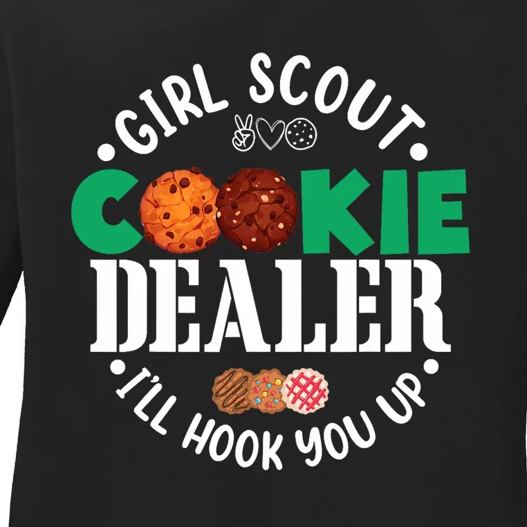 Scout For Girl Cookie Dealer Ladies Long Sleeve Shirt