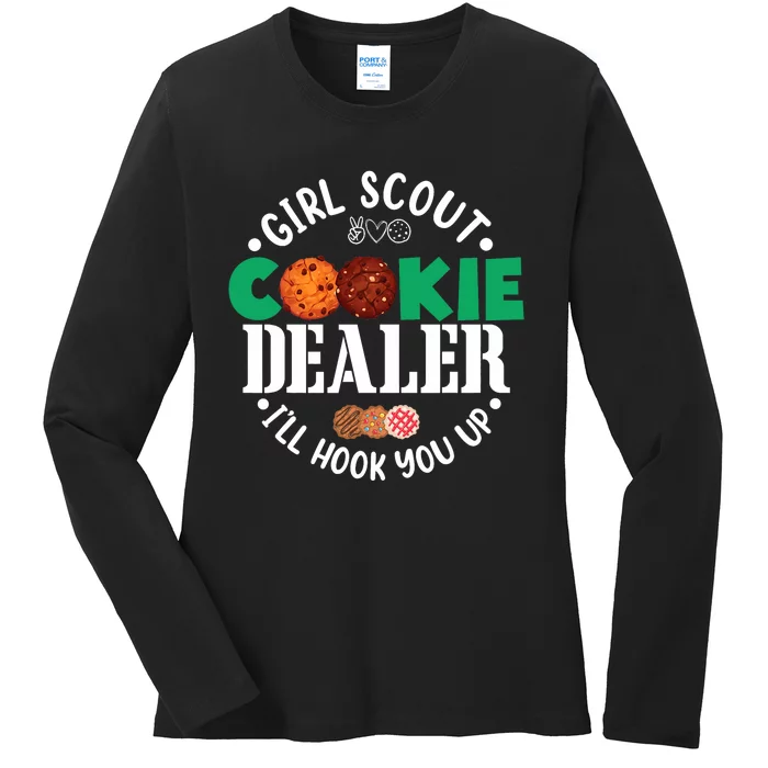 Scout For Girl Cookie Dealer Ladies Long Sleeve Shirt