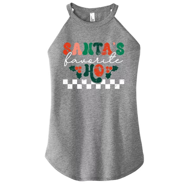 Santa's Favorite Ho Christmas Season Funny Xmas Holiday Cool Gift Women’s Perfect Tri Rocker Tank