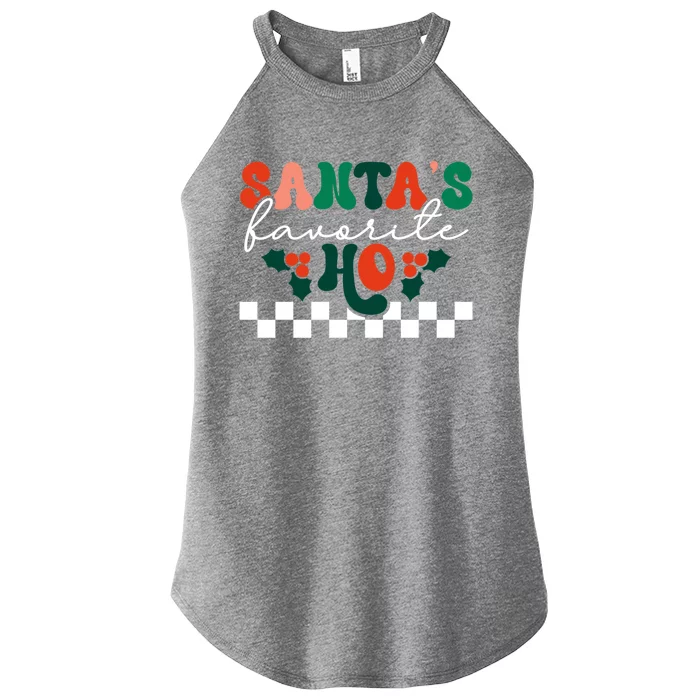 Santa's Favorite Ho Christmas Season Funny Xmas Holiday Cute Gift Women’s Perfect Tri Rocker Tank